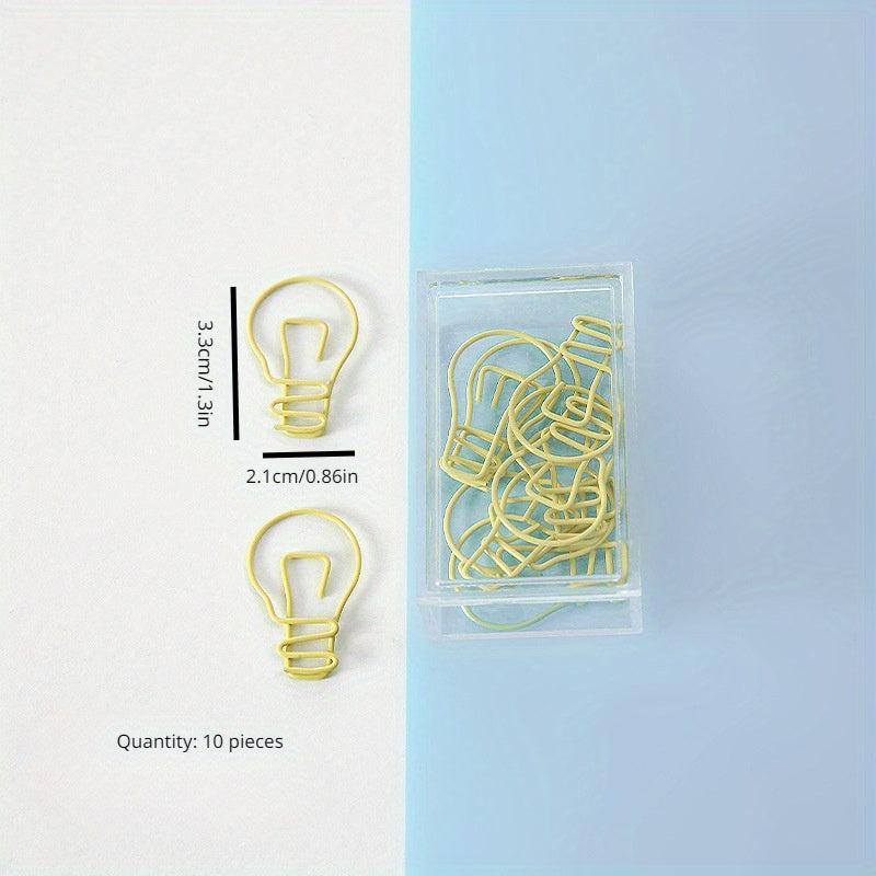 10 Pack Metal Paper Clips Cartoon Shaped Colorful Animal Clips
