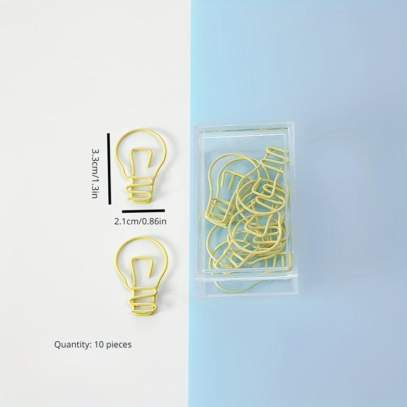 10 Pack Metal Paper Clips Cartoon Shaped Colorful Animal Clips