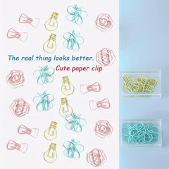 10 Pack Metal Paper Clips Cartoon Shaped Colorful Animal Clips