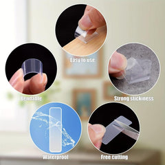 Transparent Double Sided Tape 720 Sheets with Storage Box