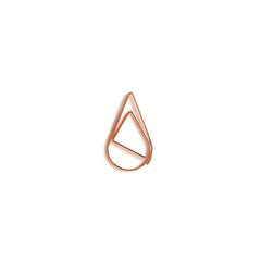 14pcs Water Drop Shaped Paper Clips Metal Bookmarks Message Holder