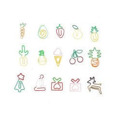 10pcs Fruit & Christmas Shaped Paper Clips, Office & Student Stationery