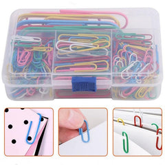 250PCS Large Paper Clip Set Variety of Coated Reusable Clips