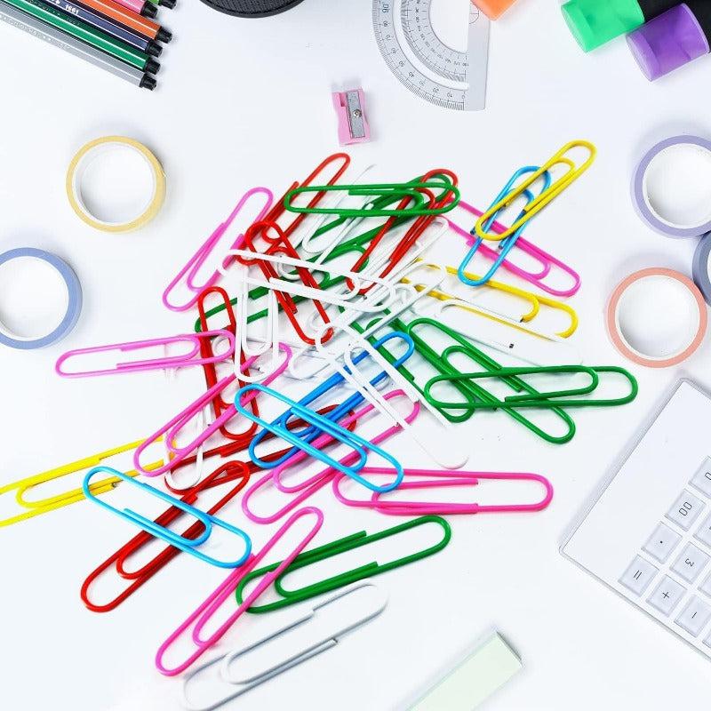250PCS Large Paper Clip Set Variety of Coated Reusable Clips