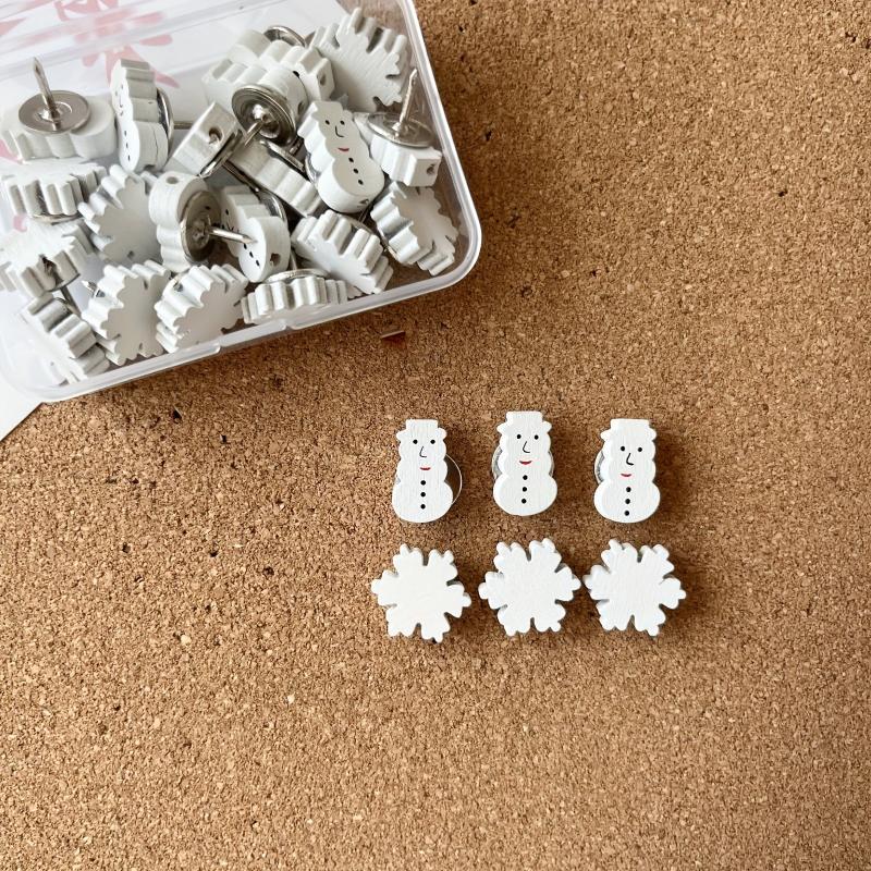 20pcs Cork Board Nails Thumb Nails With Storage Box Office Home Classroom
