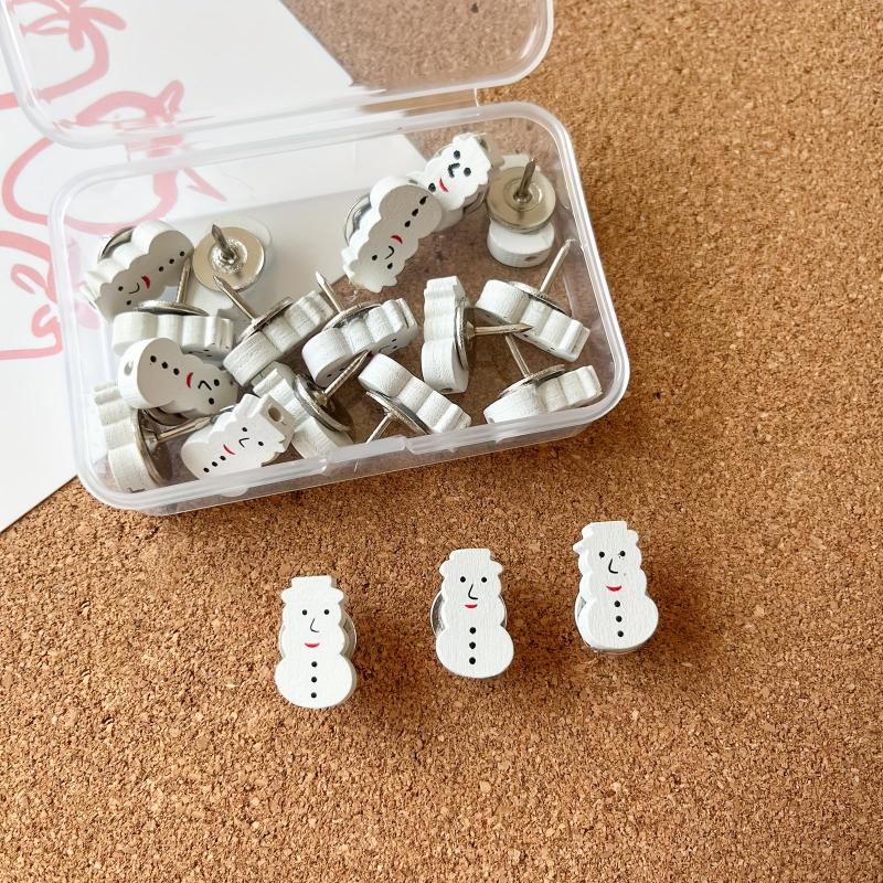 20pcs Cork Board Nails Thumb Nails With Storage Box Office Home Classroom