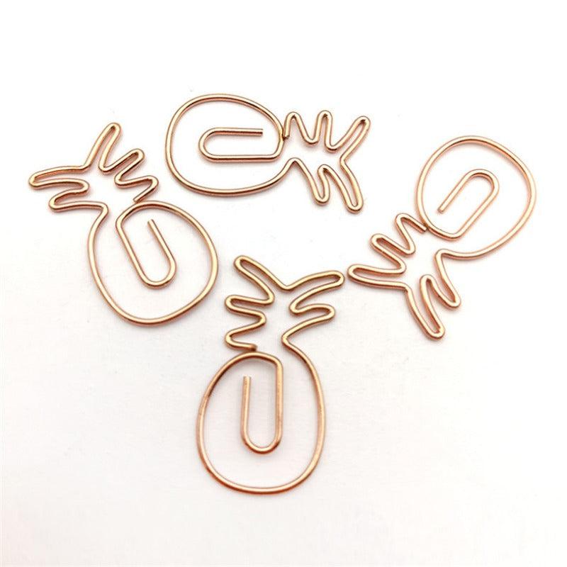 20pcs Mix Colors Metal Paper Clips Bookmarks For Office Notebook Accessory