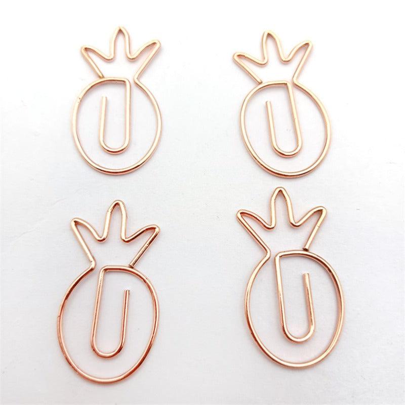 20pcs Mix Colors Metal Paper Clips Bookmarks For Office Notebook Accessory