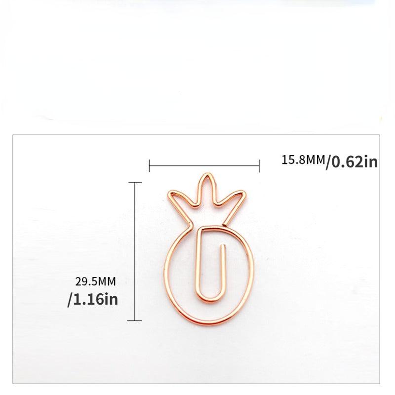 20pcs Mix Colors Metal Paper Clips Bookmarks For Office Notebook Accessory