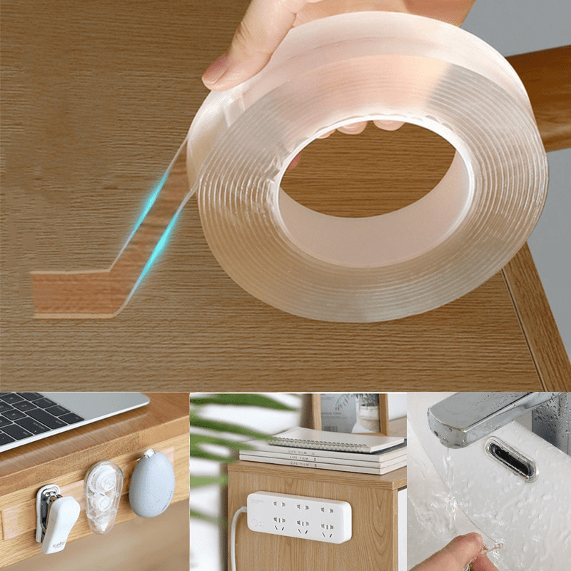 Transparent Nano Tape Washable Reusable Double Sided Adhesive