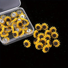 40pcs Sunflower Push Pins Cork Board Desk Decor Office Thumbtacks