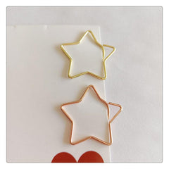 20pcs Moon And Stars Metal Paper Clips Bookmarks Office School Stationery