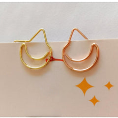 20pcs Moon And Stars Metal Paper Clips Bookmarks Office School Stationery