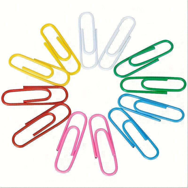 12pcs Mixed U-shaped Paper Clip Set, 33mm, Office Supplies