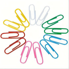 12pcs Mixed U-shaped Paper Clip Set, 33mm, Office Supplies