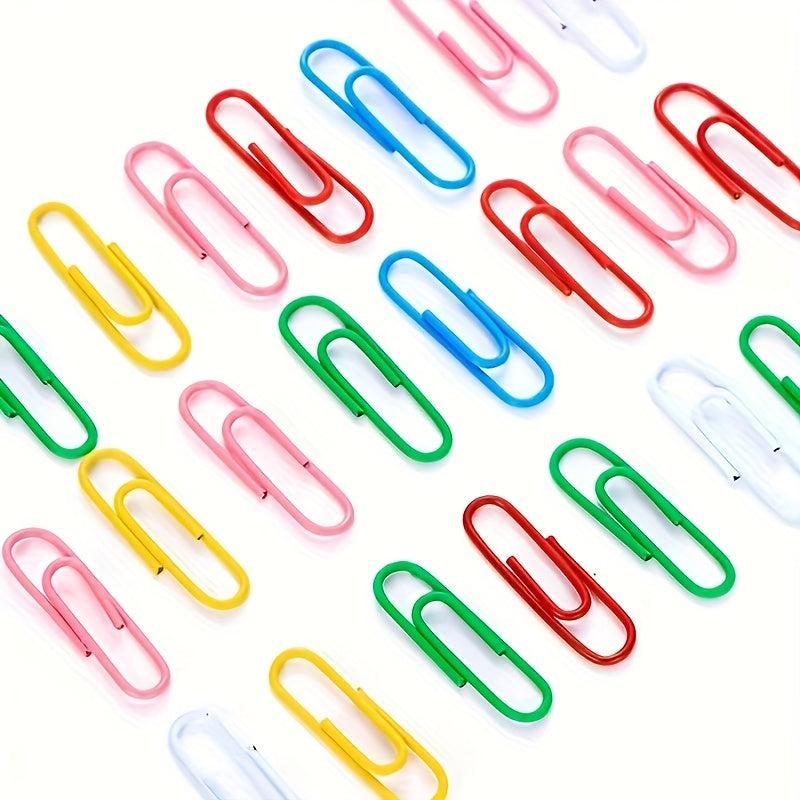12pcs Mixed U-shaped Paper Clip Set, 33mm, Office Supplies