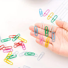 12pcs Mixed U-shaped Paper Clip Set, 33mm, Office Supplies
