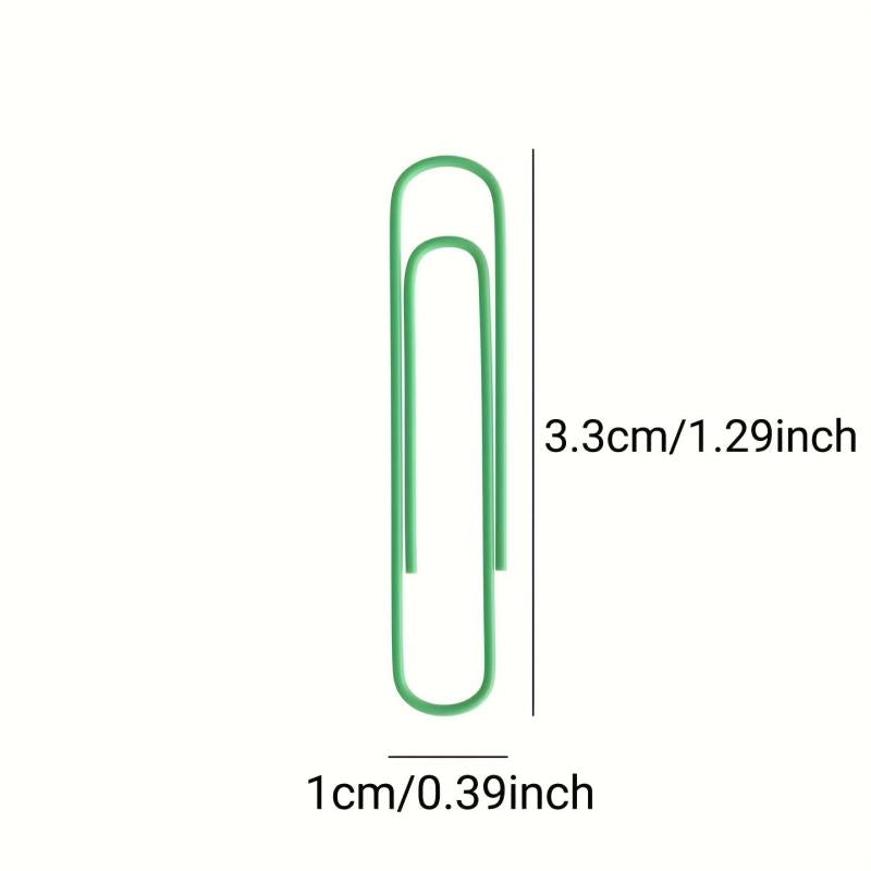12pcs Mixed U-shaped Paper Clip Set, 33mm, Office Supplies