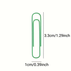 12pcs Mixed U-shaped Paper Clip Set, 33mm, Office Supplies