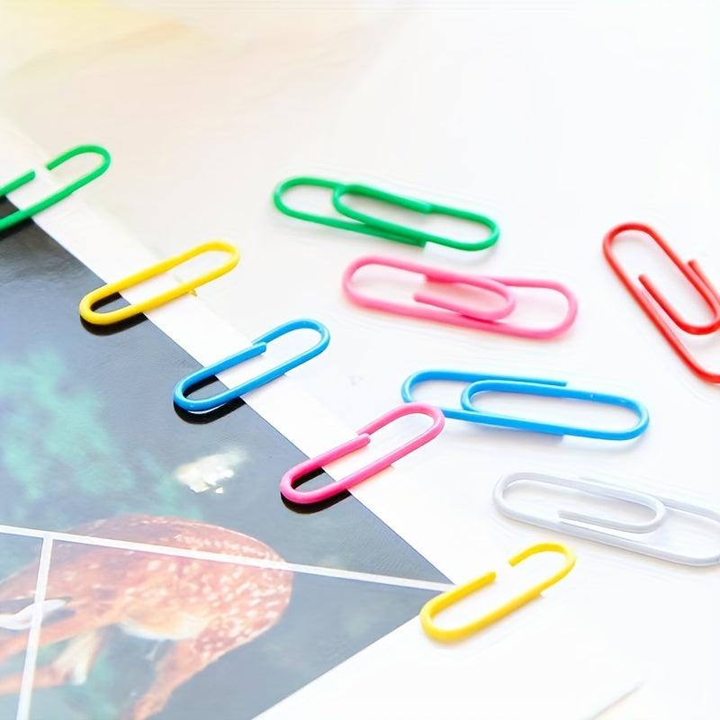 12pcs Mixed U-shaped Paper Clip Set, 33mm, Office Supplies