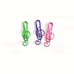 6pcs Musical Note Paper Clip Colorful Bookmark Office Supplies