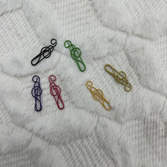 6pcs Musical Note Paper Clip Colorful Bookmark Office Supplies