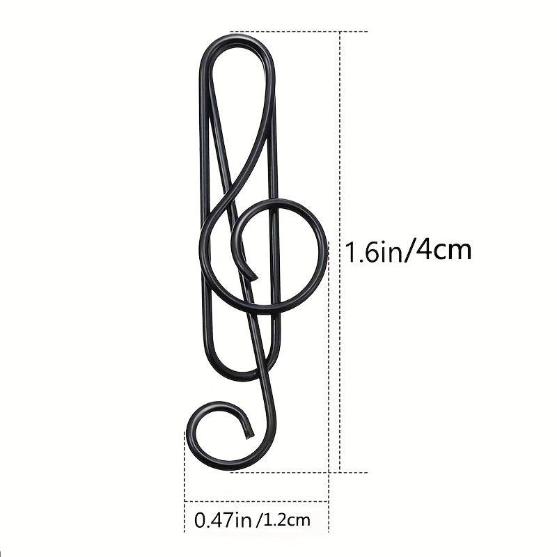 6pcs Musical Note Paper Clip Colorful Bookmark Office Supplies