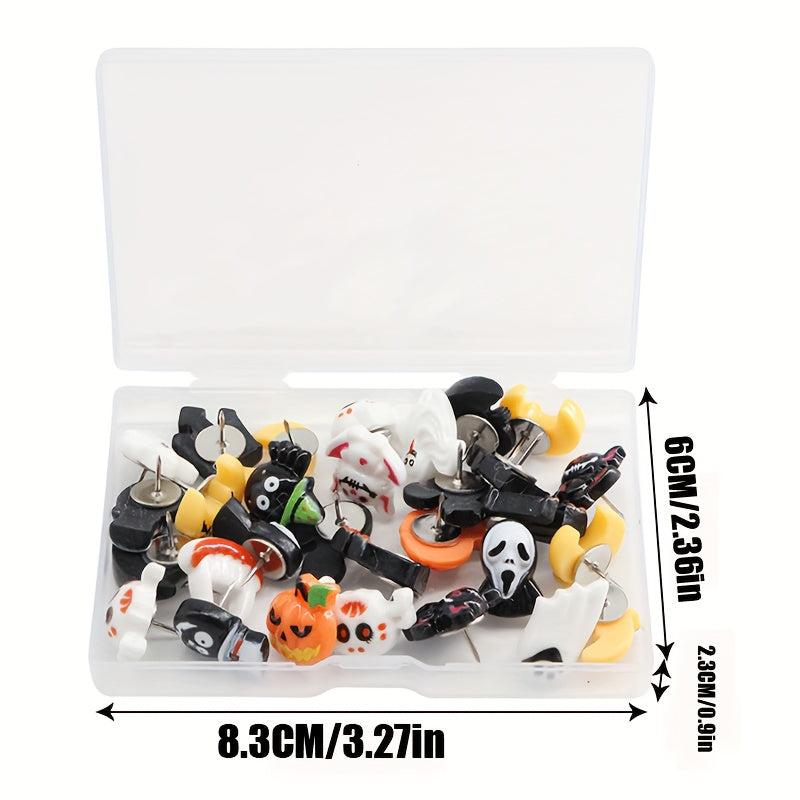 40pcs Halloween Skull Head Pumpkin Decoration Nail