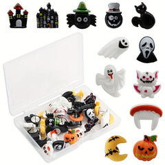 40pcs Halloween Skull Head Pumpkin Decoration Nail