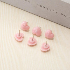100pcs Red Love Cork Plastic Push Pin