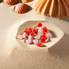 100pcs Red Love Cork Plastic Push Pin