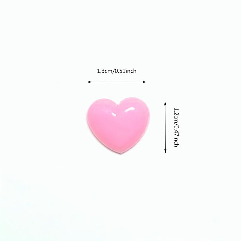50 Heart Shaped Push Pins for Bulletin Board - Colored Desk Tacks