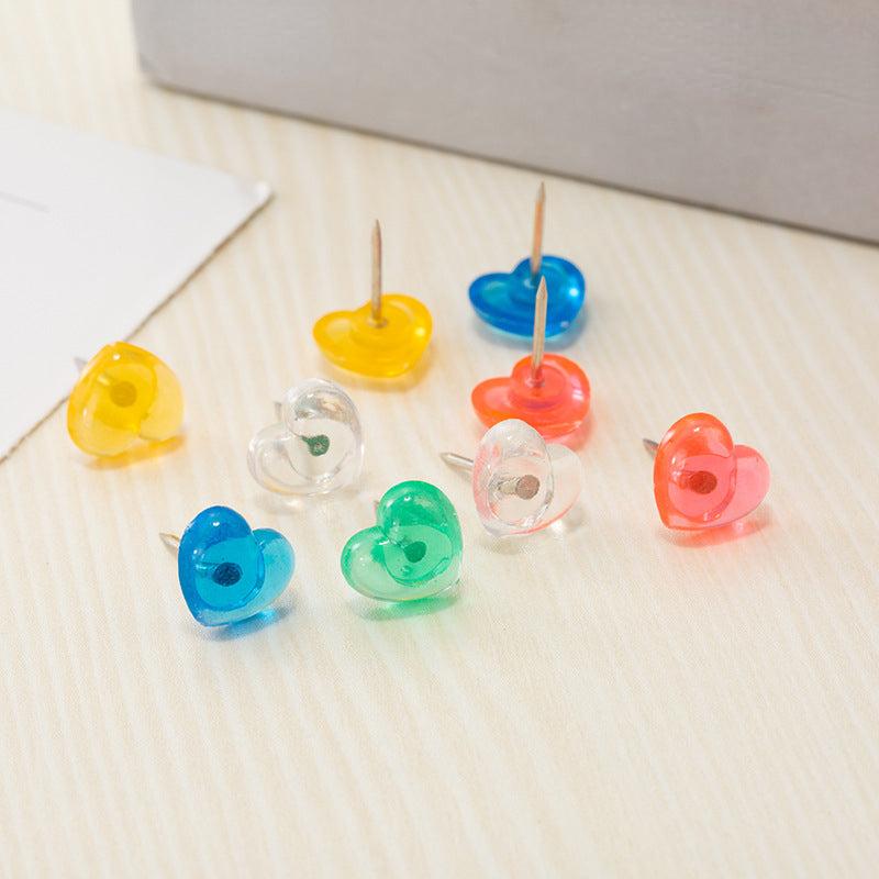 Heart-Shaped Push Pins in Transparent Box