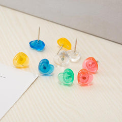 Heart-Shaped Push Pins in Transparent Box