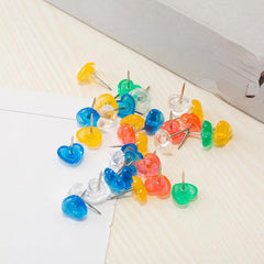 Heart-Shaped Push Pins in Transparent Box