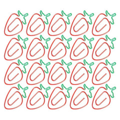 10pcs Strawberry Paper Clips Colorful Funny Copper Bookmarks Office Supplies