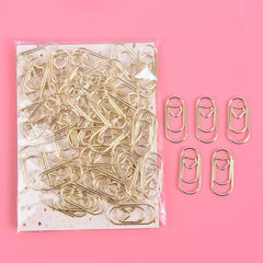Mini Love Paper Clip Metal Creative Golden Shaped Paper Clip