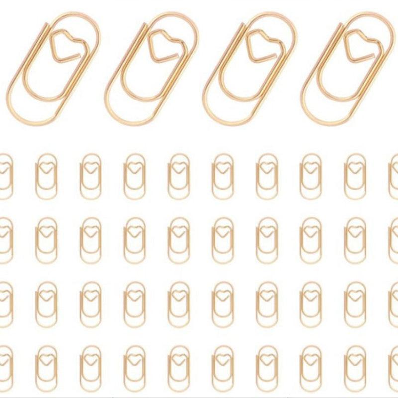 Mini Love Paper Clip Metal Creative Golden Shaped Paper Clip