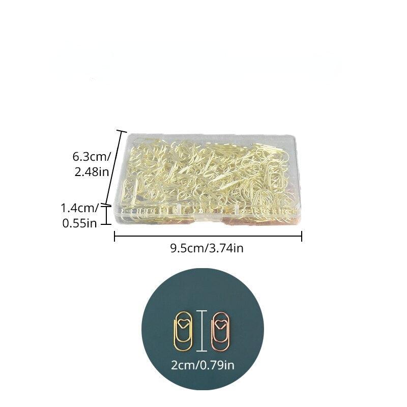 Mini Love Paper Clip Metal Creative Golden Shaped Paper Clip