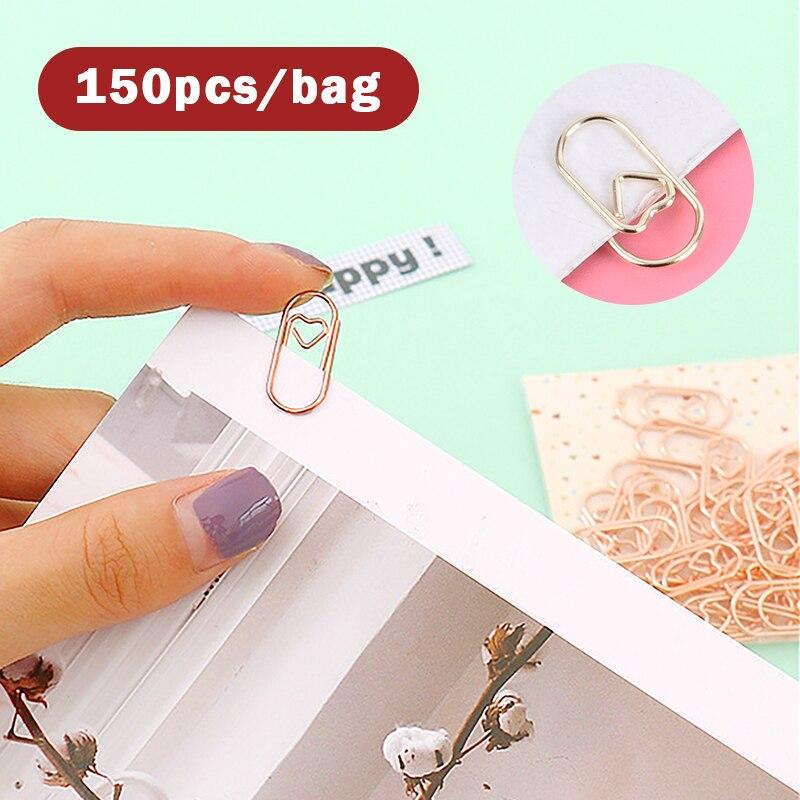 Mini Love Paper Clip Metal Creative Golden Shaped Paper Clip