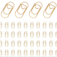 Mini Love Paper Clip Metal Creative Golden Shaped Paper Clip