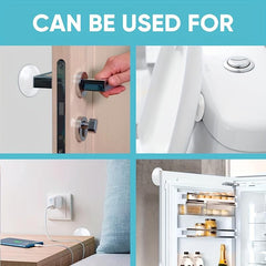 4PCS Rubber Door Handle Stopper Round Wall Shield Quiet Wall Protector