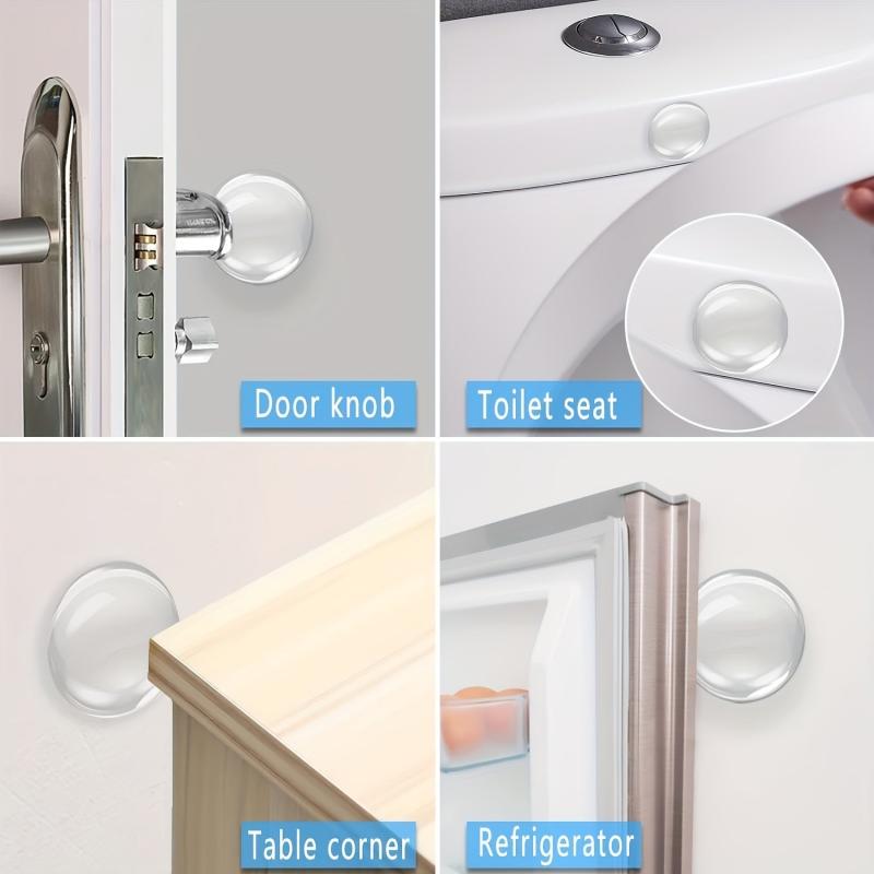 4PCS Rubber Door Handle Stopper Round Wall Shield Quiet Wall Protector