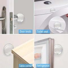 4PCS Rubber Door Handle Stopper Round Wall Shield Quiet Wall Protector