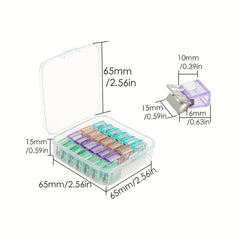 25pcs Large Acrylic Metal Slide Clips Set 15mm 20mm & 25mm