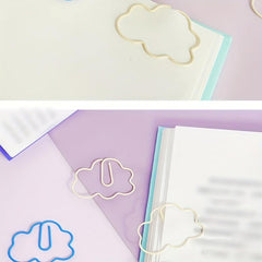 20pcs Cloud Shape Paper Clips For Desk Organizers