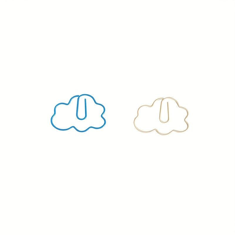 20pcs Cloud Shape Paper Clips For Desk Organizers