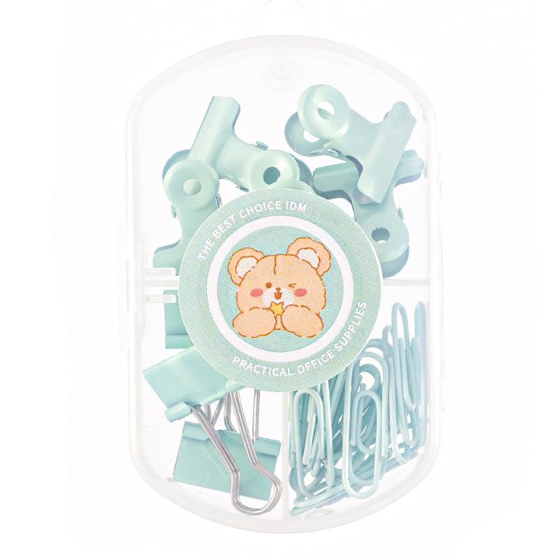 23pcs Clip Set Paper Clips Ticket Holders Binder Clips Boxed Combo Office Suppli