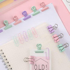 23pcs Clip Set Paper Clips Ticket Holders Binder Clips Boxed Combo Office Suppli