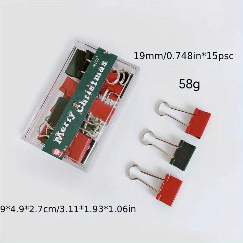 Christmas Style Pushpins Paper Clips Assorted Colors 100-Count